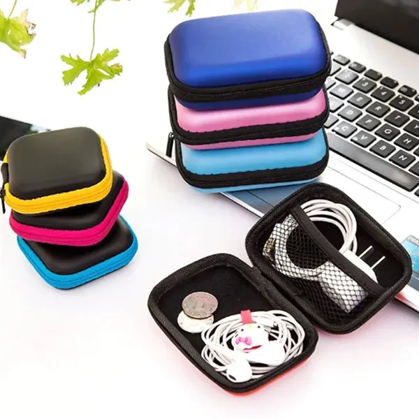Portable Small Hard Shell EVA Case with Mesh Pocket