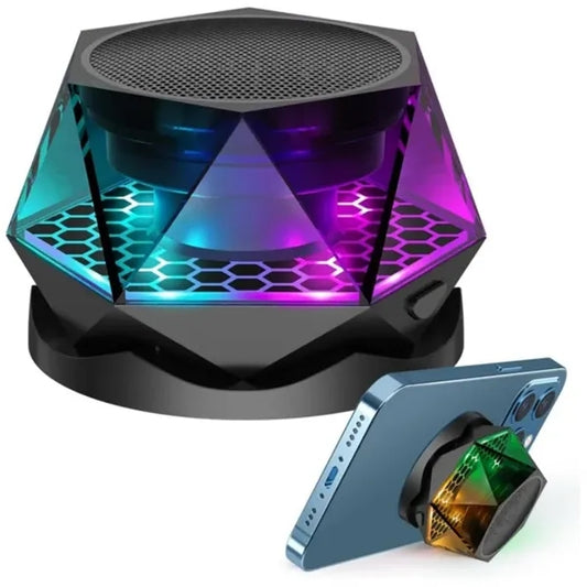 Magnetic Wireless Diamond Bluetooth Speaker with Multi Light