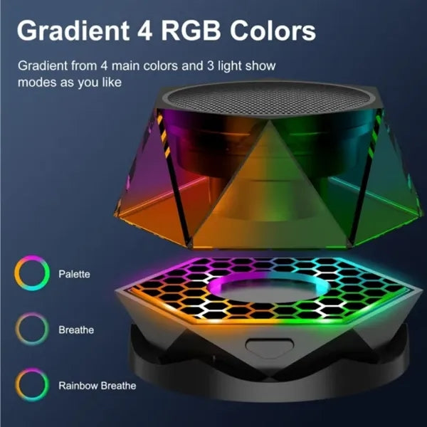 Magnetic Wireless Diamond Bluetooth Speaker with Multi Light