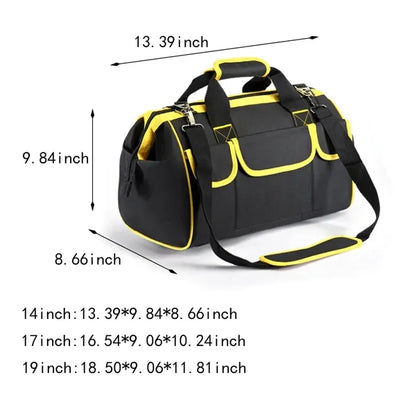 Multi-pockets portable electrician carpentry tool tote bag
