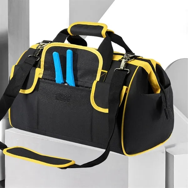 Multi-pockets portable electrician carpentry tool tote bag