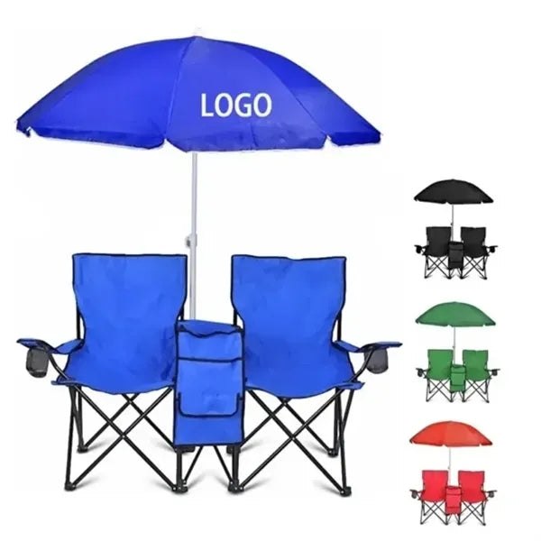 Portable Beach Umbrella Foldable Chair with Cooler Bag