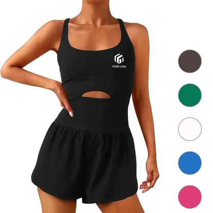 Summer running gym athletic dress women workout romper