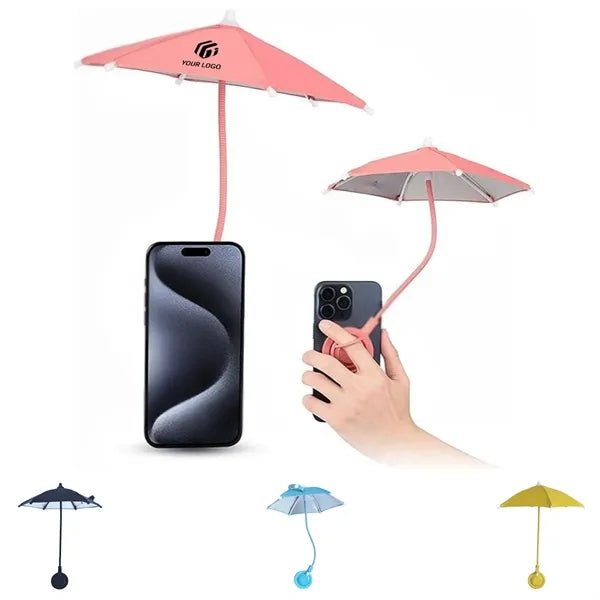 Mini anti-glare sun outdoor beach magnetic phone umbrella
