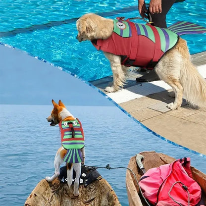 High buoyancy ripstop shark dog life jacket safety vest