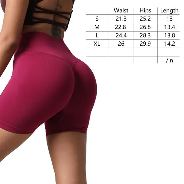 Yoga gym cycling women high waist seamless workout shorts