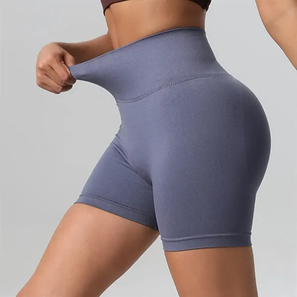 Yoga gym cycling women high waist seamless workout shorts