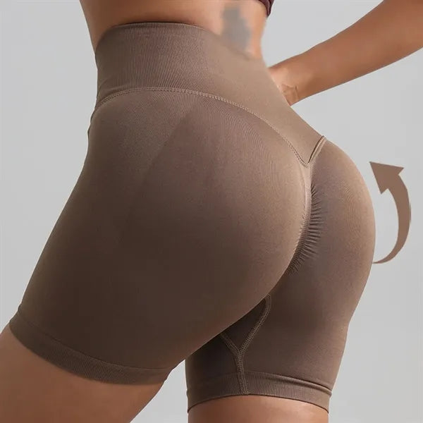 Yoga gym cycling women high waist seamless workout shorts