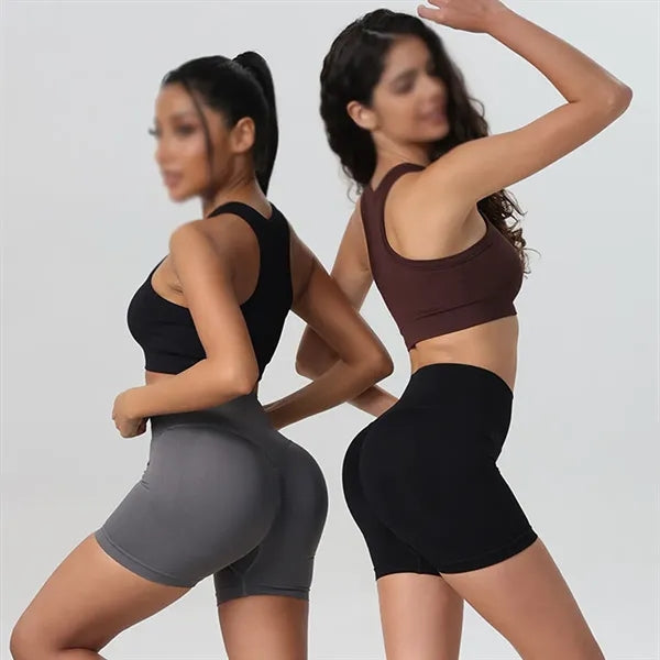 Yoga gym cycling women high waist seamless workout shorts