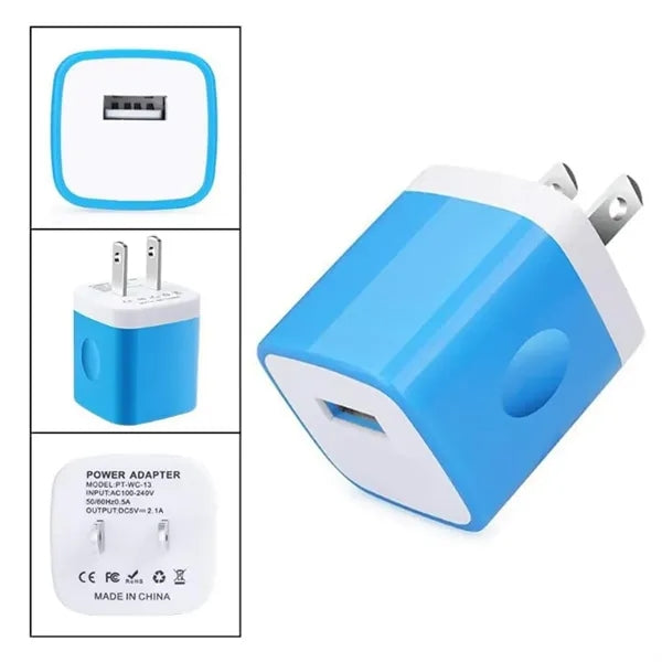 Compact USB Wall Charger Adapter Plug for Mobile Devices
