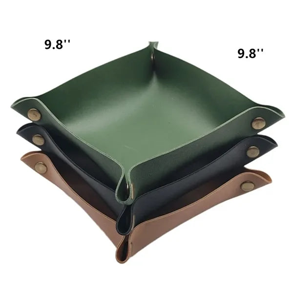 Foldable PU Leather Valet Tray