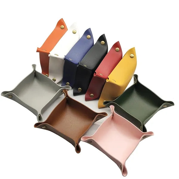Foldable PU Leather Valet Tray