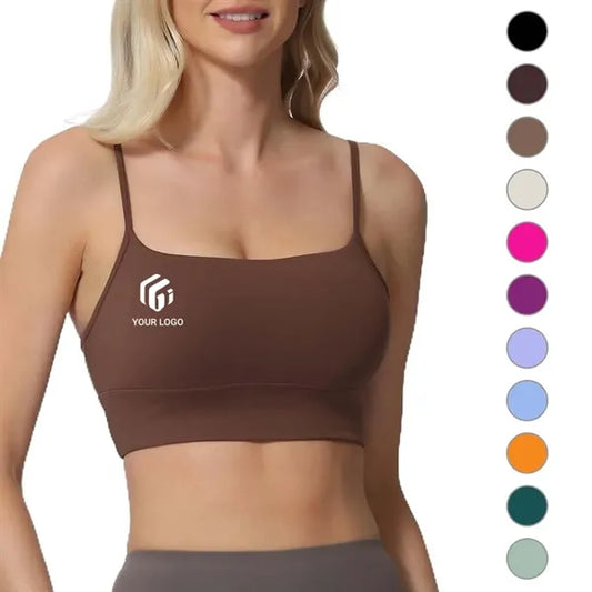 Workout gym women clothing high support sports strappy bras