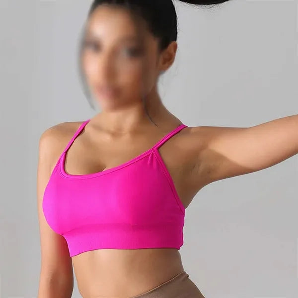 Workout gym women clothing high support sports strappy bras