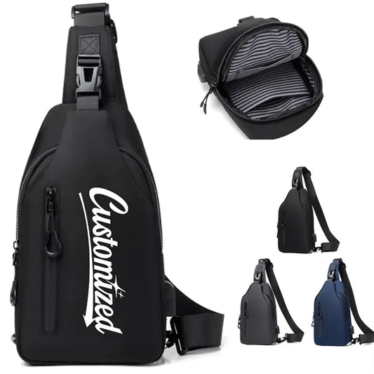 Crossbody Sling Bag with USB Charging Port & Safety Buckle
