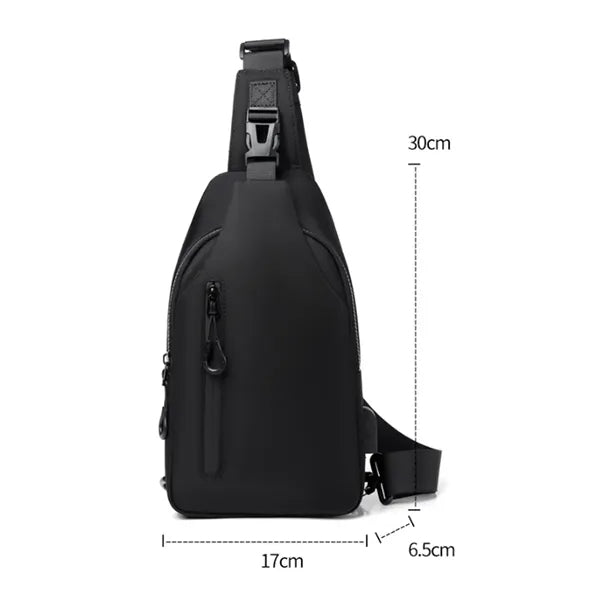 Crossbody Sling Bag with USB Charging Port & Safety Buckle