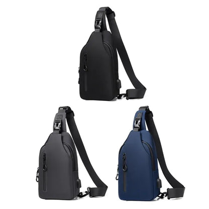Crossbody Sling Bag with USB Charging Port & Safety Buckle