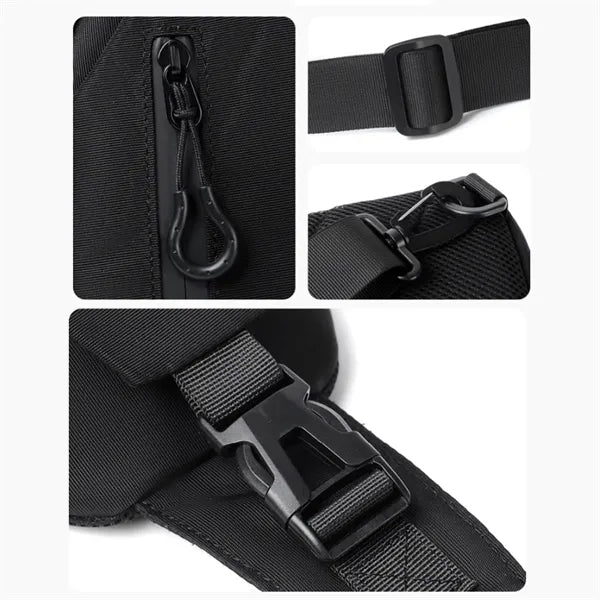 Crossbody Sling Bag with USB Charging Port & Safety Buckle