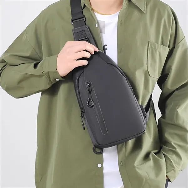 Crossbody Sling Bag with USB Charging Port & Safety Buckle