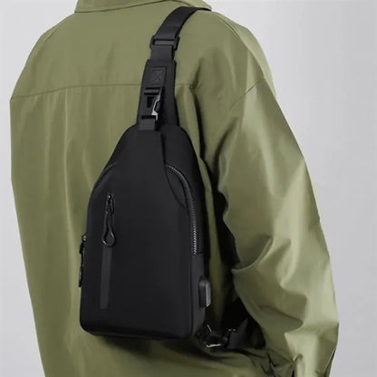 Crossbody Sling Bag with USB Charging Port & Safety Buckle