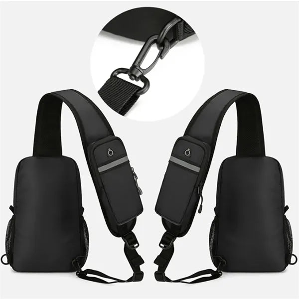 Anti-Theft Crossbody Sling Bag with Integrated Bottle Holder
