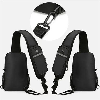 Anti-Theft Crossbody Sling Bag with Integrated Bottle Holder