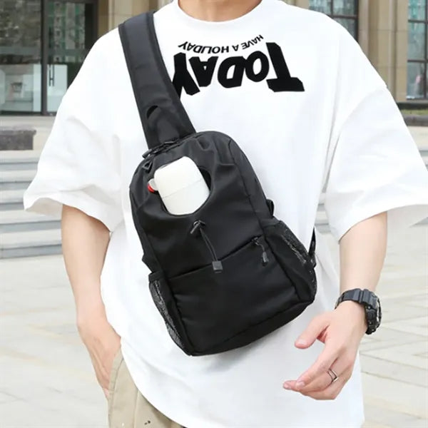 Anti-Theft Crossbody Sling Bag with Integrated Bottle Holder