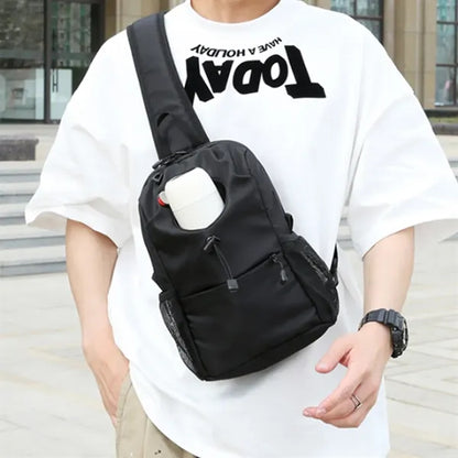 Anti-Theft Crossbody Sling Bag with Integrated Bottle Holder