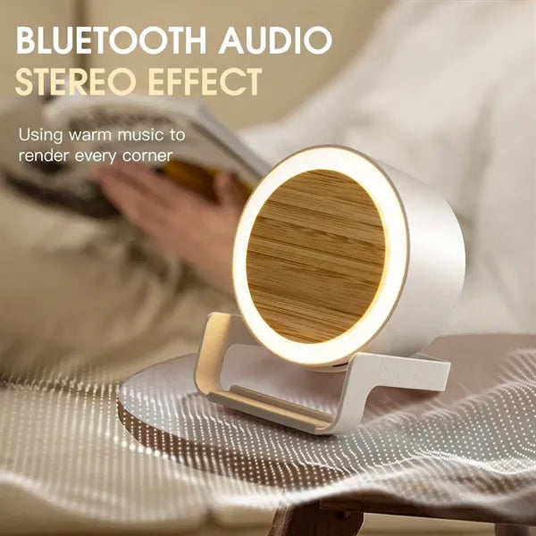 Music Bedside Lamp with Wireless Charger Speaker
