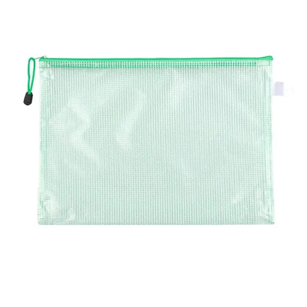 A4 PVC Mesh Zipper Pouch for Document Storage