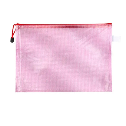 A4 PVC Mesh Zipper Pouch for Document Storage