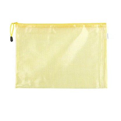 A4 PVC Mesh Zipper Pouch for Document Storage