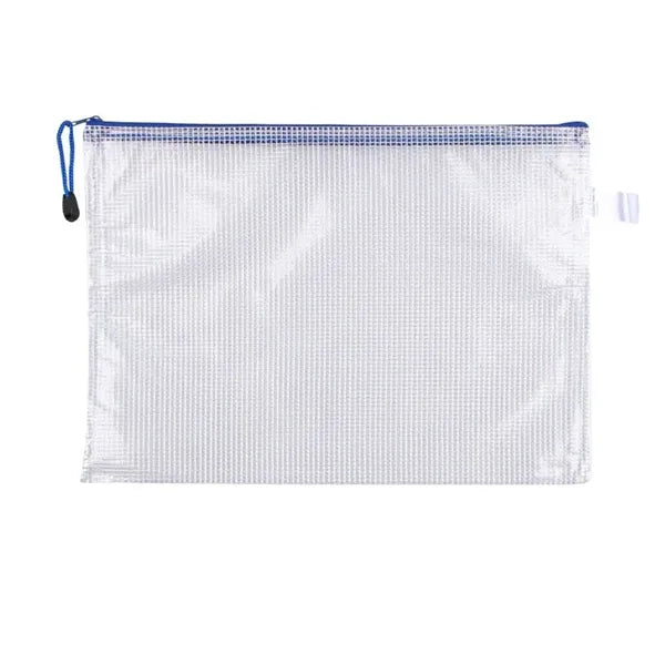 A4 PVC Mesh Zipper Pouch for Document Storage