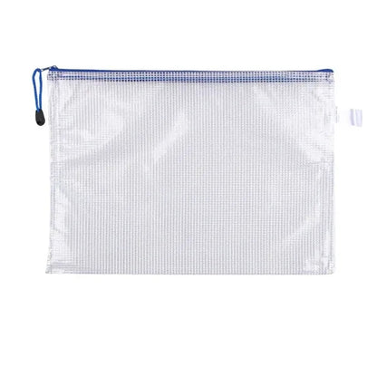 A4 PVC Mesh Zipper Pouch for Document Storage