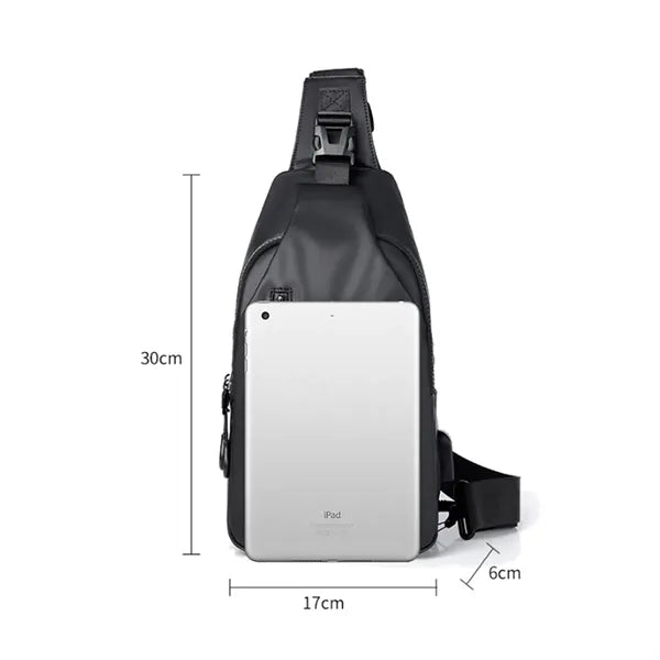Anti-Theft Sleek Crossbody Sling Bag with USB Charging Port