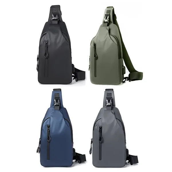 Anti-Theft Sleek Crossbody Sling Bag with USB Charging Port