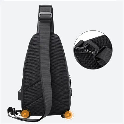 Anti-Theft Sleek Crossbody Sling Bag with USB Charging Port