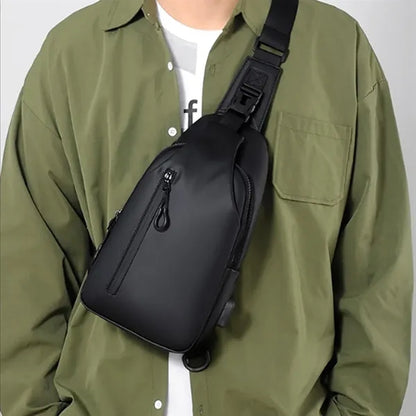 Anti-Theft Sleek Crossbody Sling Bag with USB Charging Port