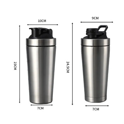 30Oz. Stainless Steel Shaker Bottle with Flip Lid and Handle