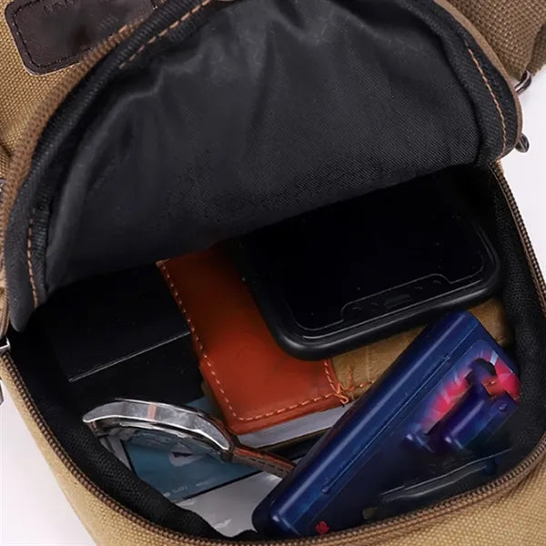 Wear and Scratch Resistant Canvas Crossbody Sling Bag