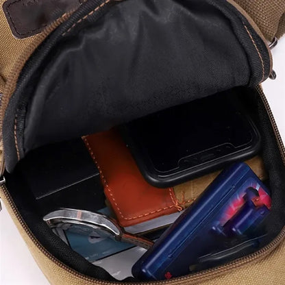 Wear and Scratch Resistant Canvas Crossbody Sling Bag