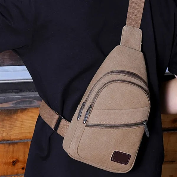 Wear and Scratch Resistant Canvas Crossbody Sling Bag