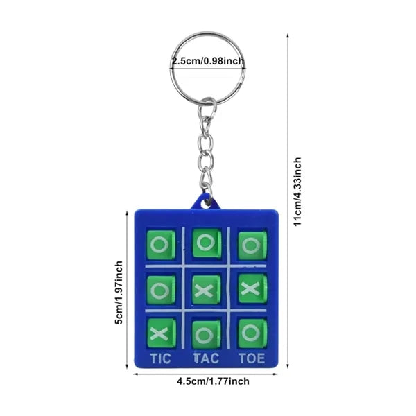Tic Tac Toe Puzzle Keychain Game with Custom Logo