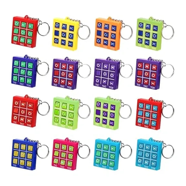 Tic Tac Toe Puzzle Keychain Game with Custom Logo