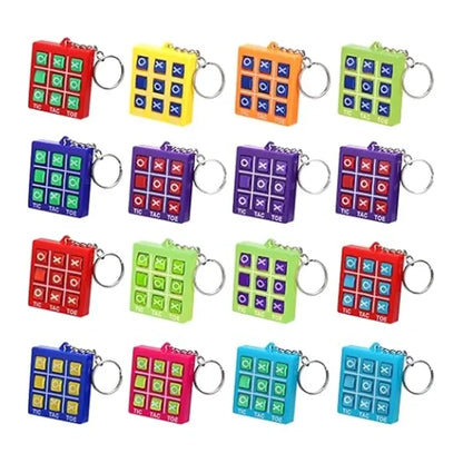 Tic Tac Toe Puzzle Keychain Game with Custom Logo