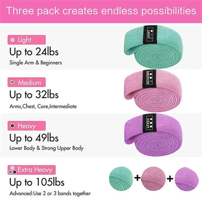 3 levels home exercise gym yoga women long resistance band