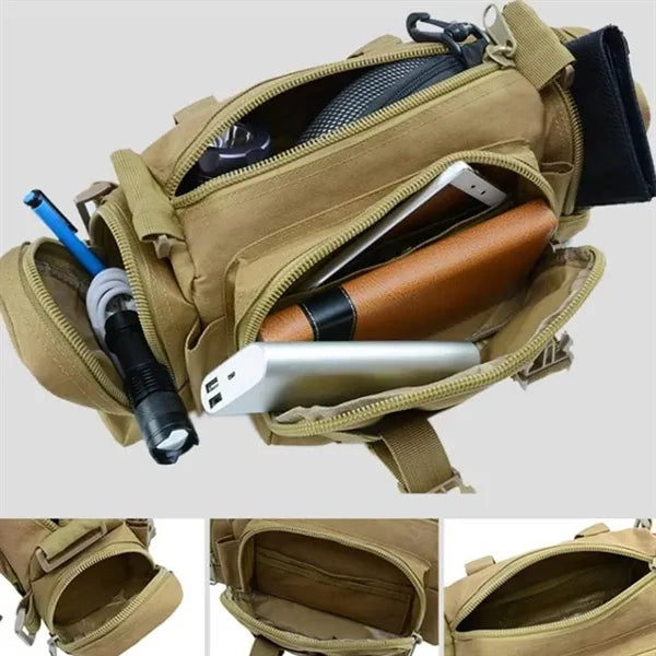 Tactical MOLLE Outdoor Waist Bag Crossbody Sling Pack