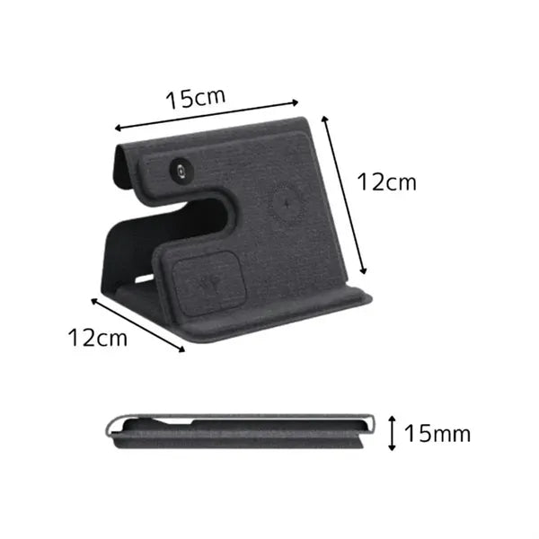 3-in-1 Foldable Wireless Fast Charging Stand