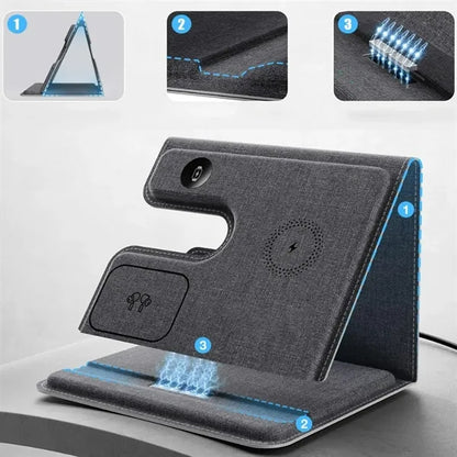 3-in-1 Foldable Wireless Fast Charging Stand