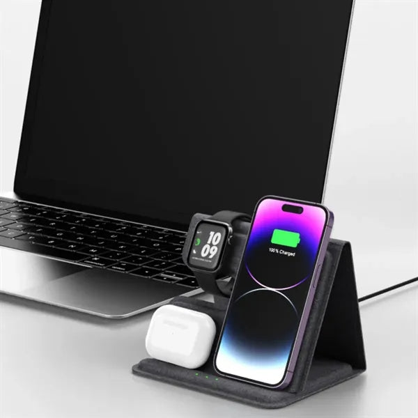 3-in-1 Foldable Wireless Fast Charging Stand